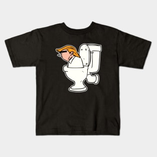 Flush Trump 2 Graphic funny USA election vote Anti-trump Kids T-Shirt